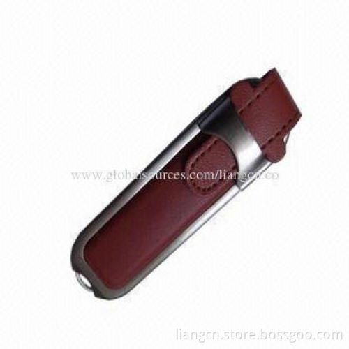 Grade leather USB flash drive, 2-64GB flash memory capacity